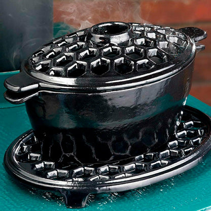 1.5 QT. Cast Iron Lattice Wood Stove Steamer