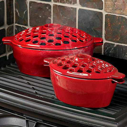 1.5 QT. Cast Iron Lattice Wood Stove Steamer