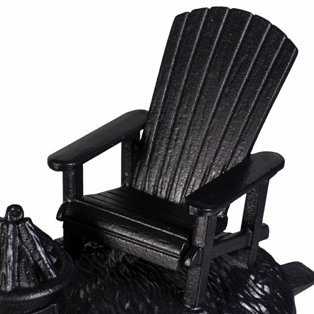 Adirondack Chair with Firepit Woodstove Steamer in Cast Iron