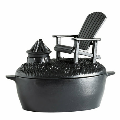 Adirondack Chair with Firepit Woodstove Steamer in Cast Iron