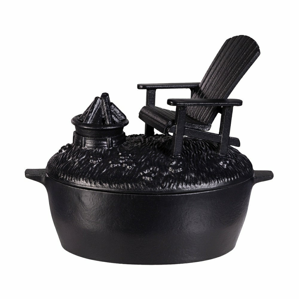 Adirondack Chair with Firepit Woodstove Steamer in Cast Iron
