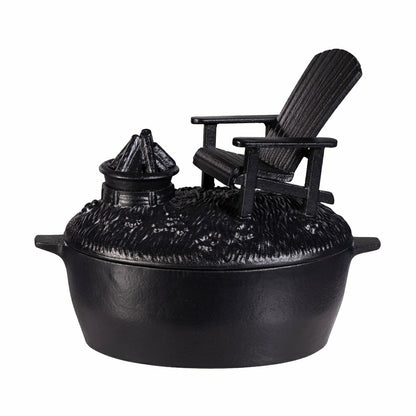 Adirondack Chair with Firepit Woodstove Steamer in Cast Iron