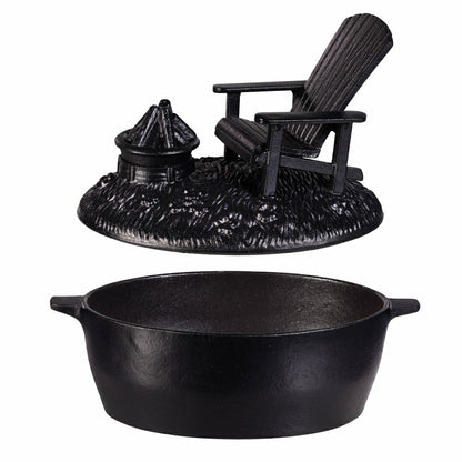 Adirondack Chair with Firepit Woodstove Steamer in Cast Iron