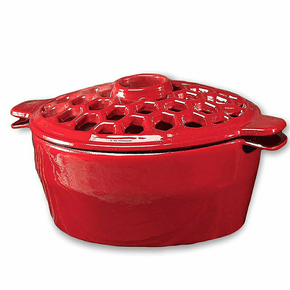 2.3 QT. Cast Iron Lattice Wood Stove Steamer
