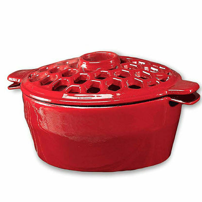 2.3 QT. Cast Iron Lattice Wood Stove Steamer
