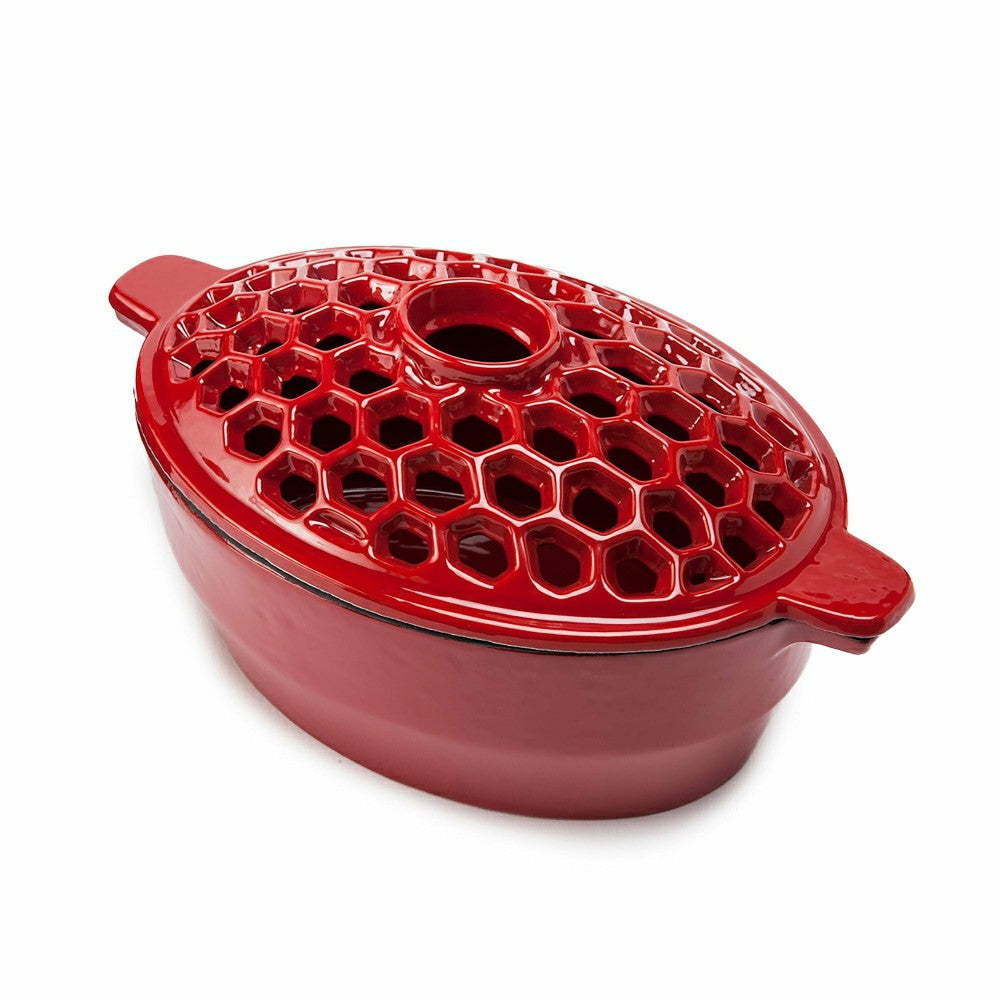 2.3 QT. Cast Iron Lattice Wood Stove Steamer