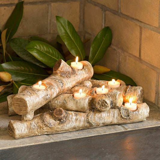 Logs Hearth Candle Holder