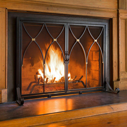 Small Winchester Fireplace Screen with Doors