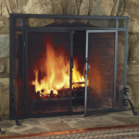 Steel Flat Guard Screen| Fireplace Screens