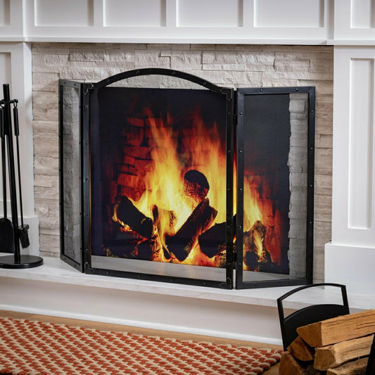 Fortuna Tri-Fold Fireplace Screen