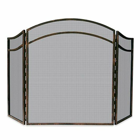 Antique Iron 3 Fold Screen| Fireplace Screen