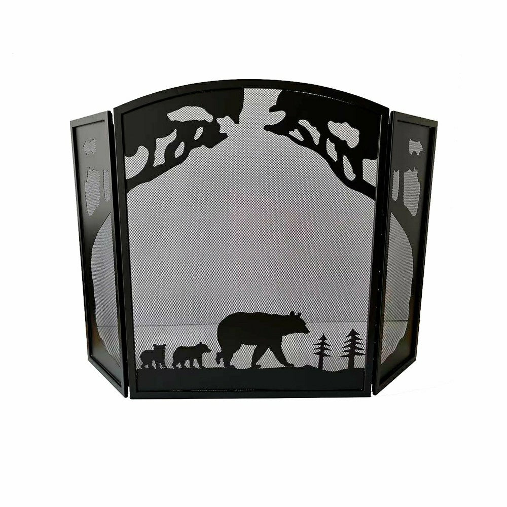 Tri-Fold Bear Firescreen