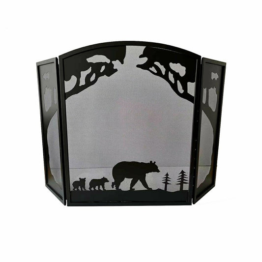 Tri-Fold Bear Firescreen