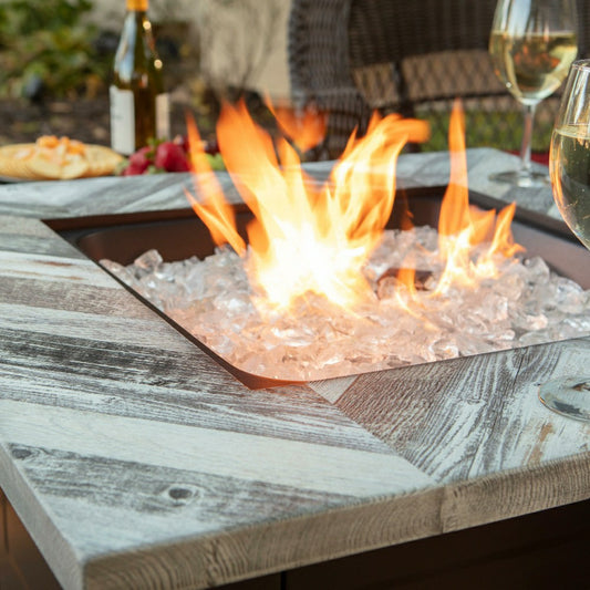 Berwyn Outdoor LP Gas Fire Pit with Printed Resin Mantel, 30"