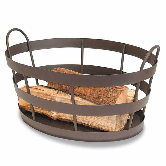 Wrought Iron Craftsman Shaker-Style Indoor/Outdoor Log Bin