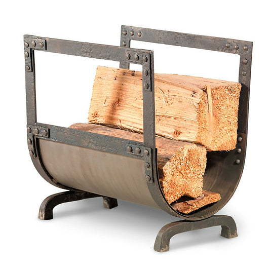 Old World Forged Iron Wood Holder