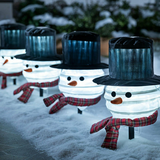 Snowman Path Light Covers, Set of 4