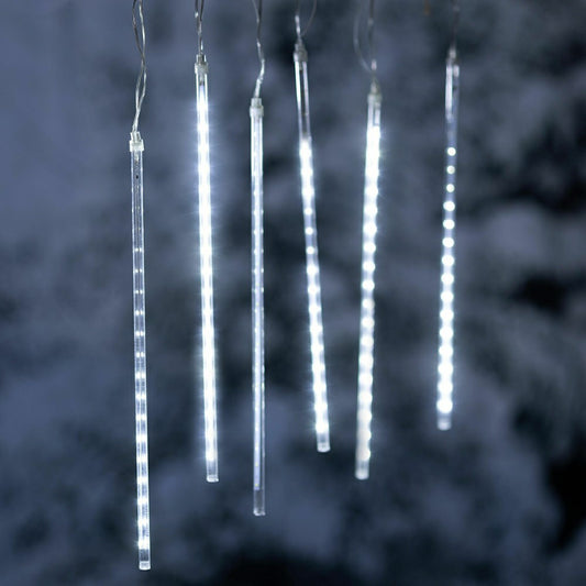 Indoor/Outdoor Electric Icicle Chasing Lights with Cool White LEDs
