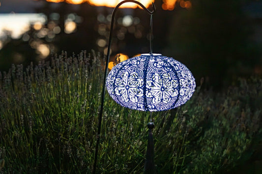 Soji Stella - Tassel Oval - 14" Solar Lantern