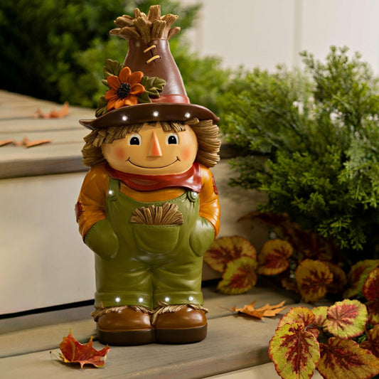 Indoor/Outdoor Lighted Scarecrow Shorty Statue