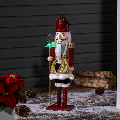Nutcracker LED Musical Statue, 31"H