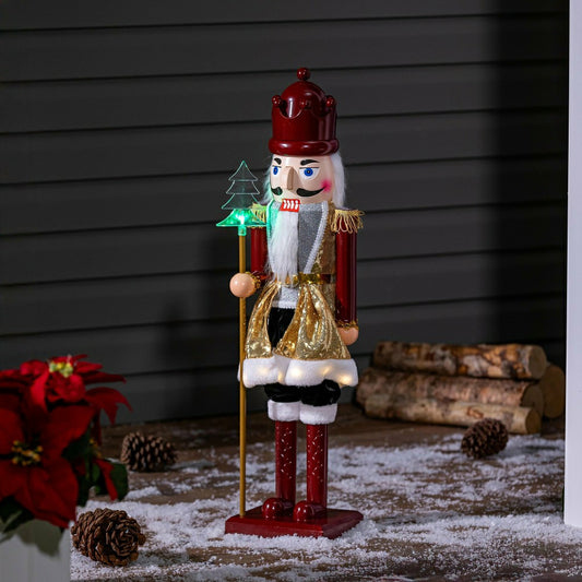 Nutcracker LED Musical Statue, 31"H