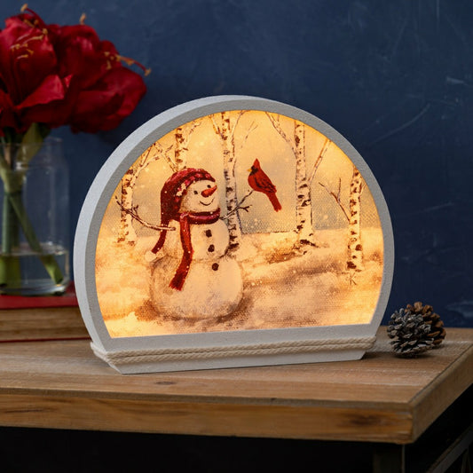 Joyful Snowman Lighted Orb