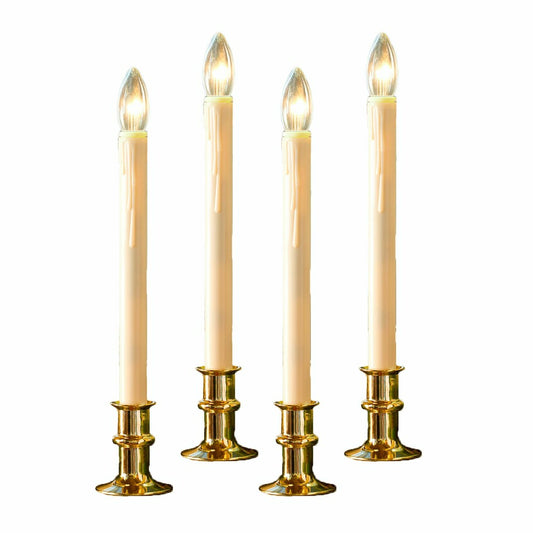 Adjustable Window Candle with Timer, Set of 4