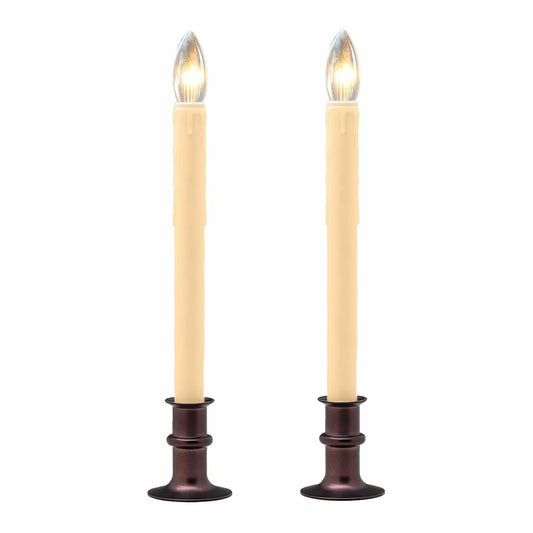 Adjustable Window Candle with Timer, Set of 2