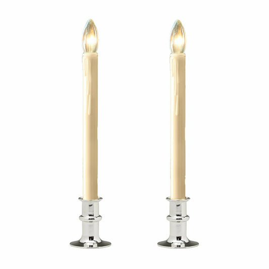 Adjustable Window Candle with Timer, Set of 2