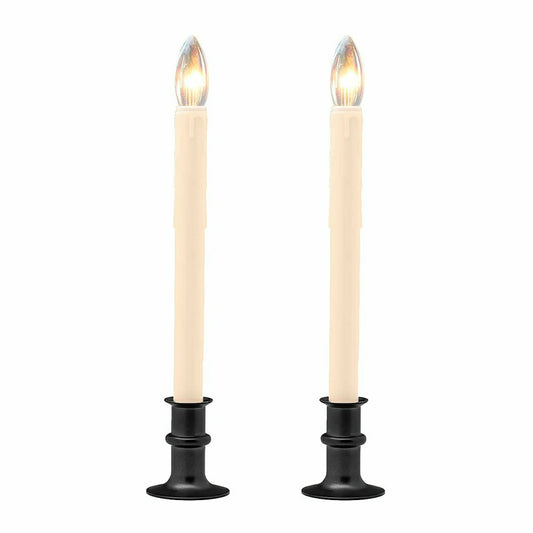 Adjustable Window Candle with Timer, Set of 2