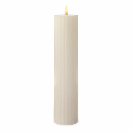 Tall LED Carved Candle