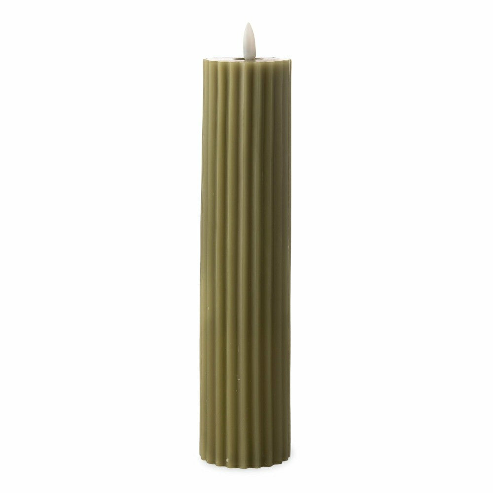 Tall LED Carved Candle