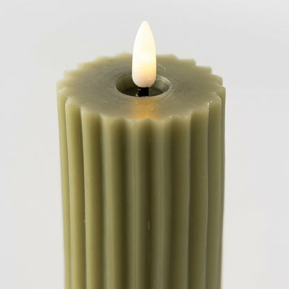 Tall LED Carved Candle