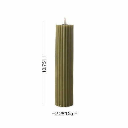 Tall LED Carved Candle