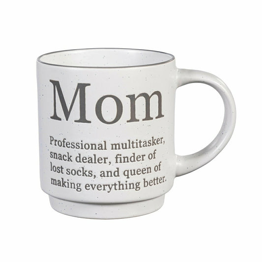 Heart of the Home Coffee Cup Funny Title Series Ceramic Cup, Mom, 12oz
