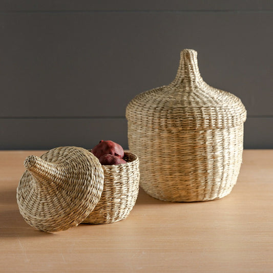 Nesting Acorn Baskets, Set of 2