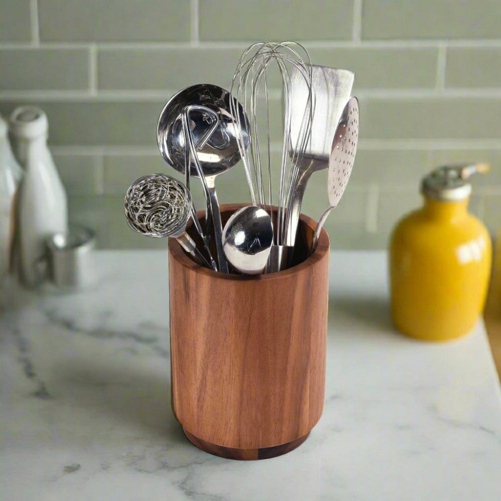Rotating Lazy Susan Utensil Holder
