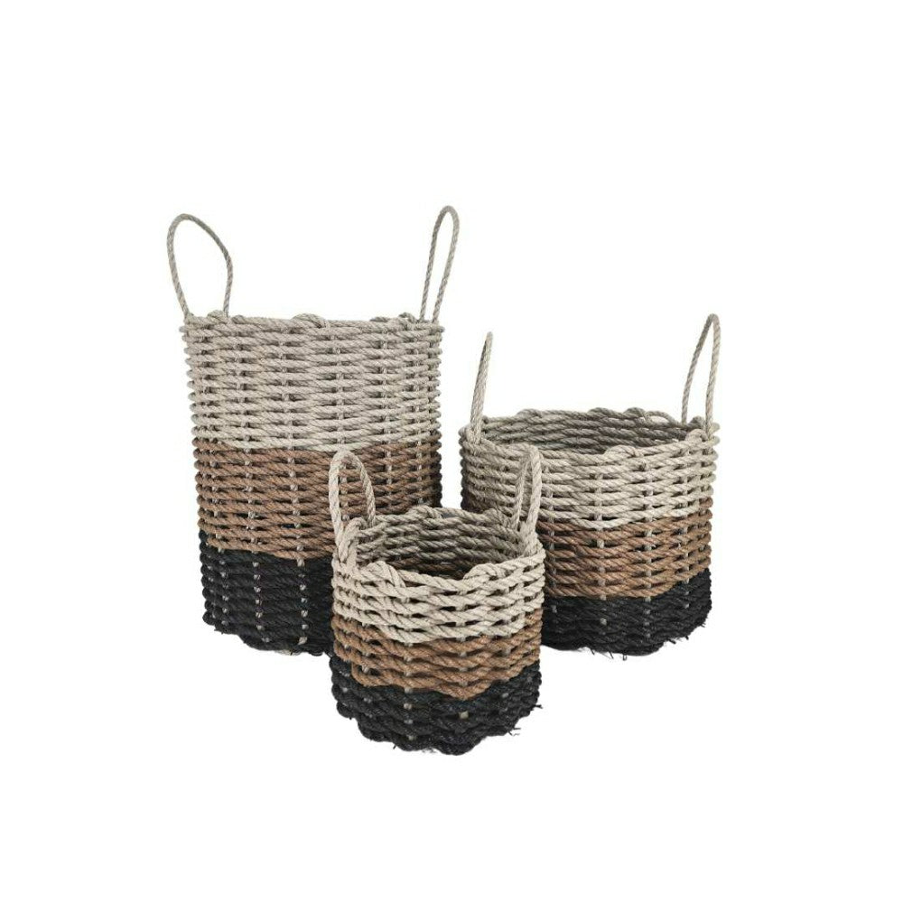 Authentic Maine Lobster Rope Storage Black, Brown, Tan Ombre