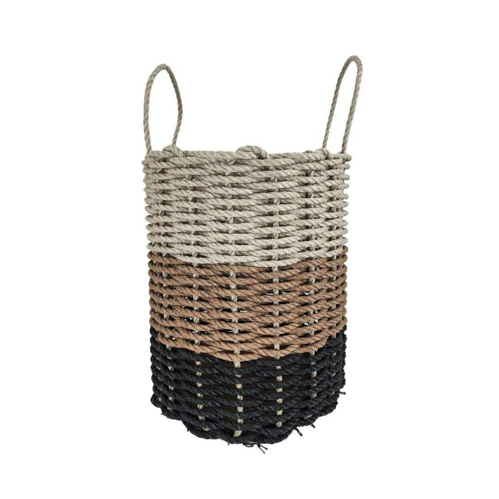 Authentic Maine Lobster Rope Storage Black, Brown, Tan Ombre
