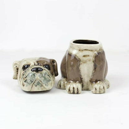 Bull Dog Ceramic Canister