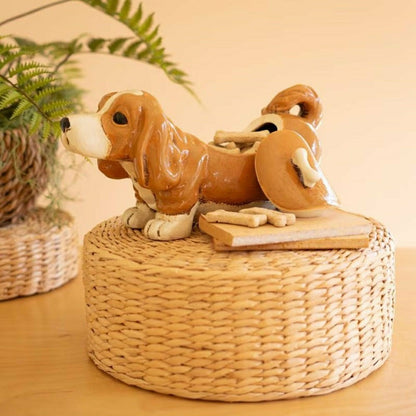 Basset Hound Ceramic Canister