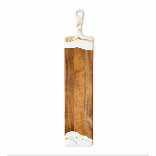 Eco-Resin Accented Baguette Board Charcuterie Tray