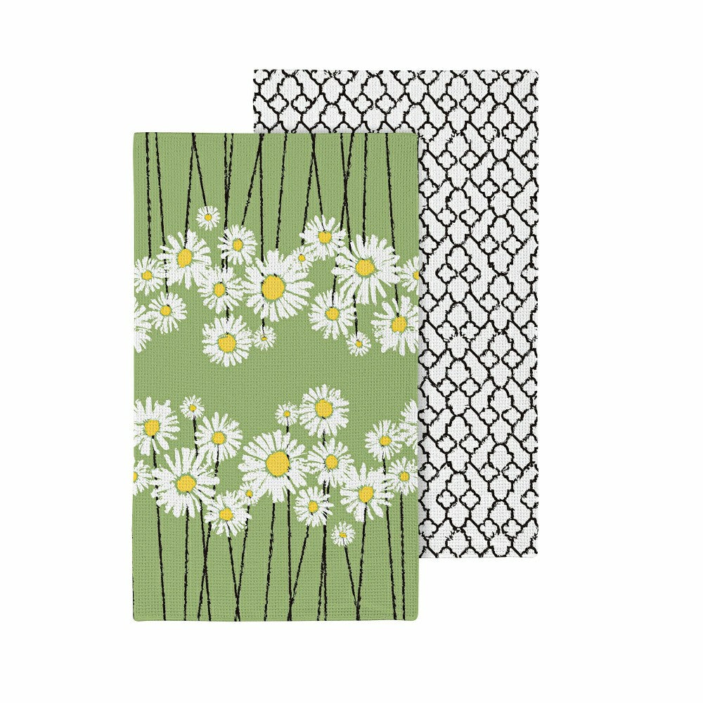 Daisy Scape Quick Dry Kitchen Towel, 18" x 30"