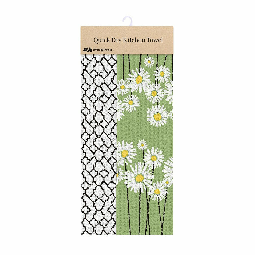 Daisy Scape Quick Dry Kitchen Towel, 18" x 30"
