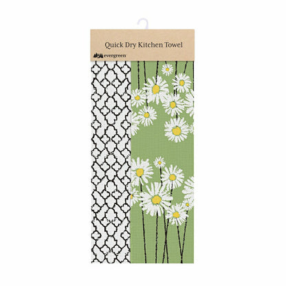 Daisy Scape Quick Dry Kitchen Towel, 18" x 30"