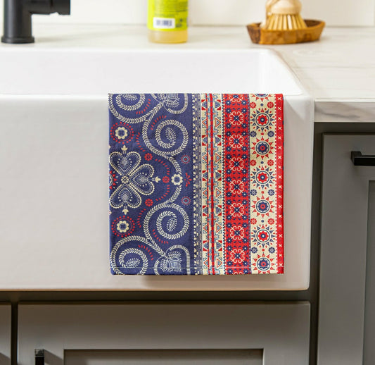 Boho Americana Flag Tea Towel