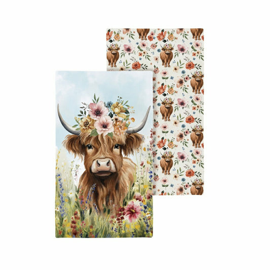 Hillside Pasture Kitchen Towel Quick Dry Waffle Weave Double-Sided, Fa