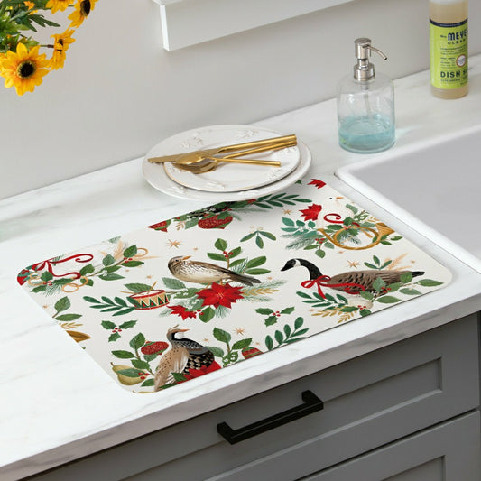 Drying Mat,Partridge,Bird,Goose, 20"x15"