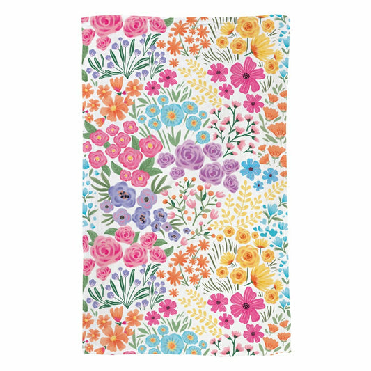 Hop Into Spring Kitchen Towel Quick Dry Waffle Weave Double-Sided, Flo